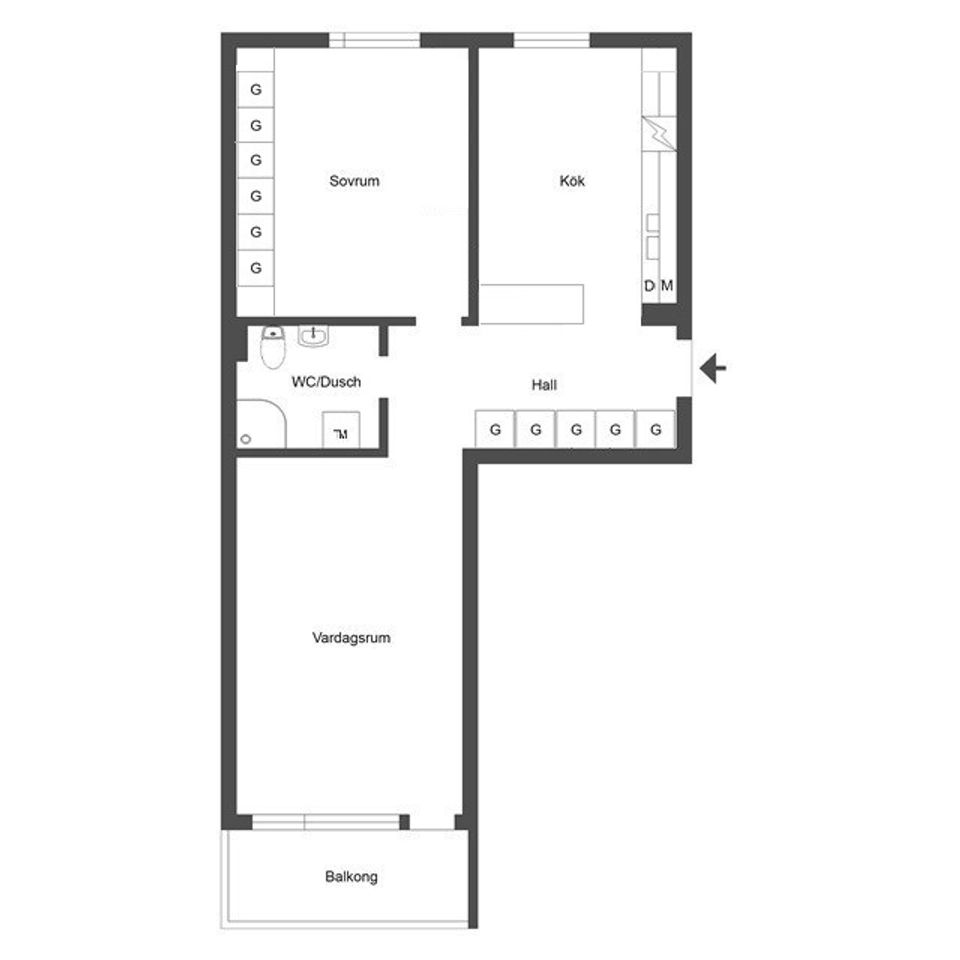 Bostadsrätt, Slottsgatan 129, Centralt, Nordantill, Norrköping