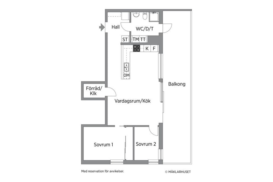 Bostadsrätt, Fregattgatan 2B, Norra Kajen, Sundsvall