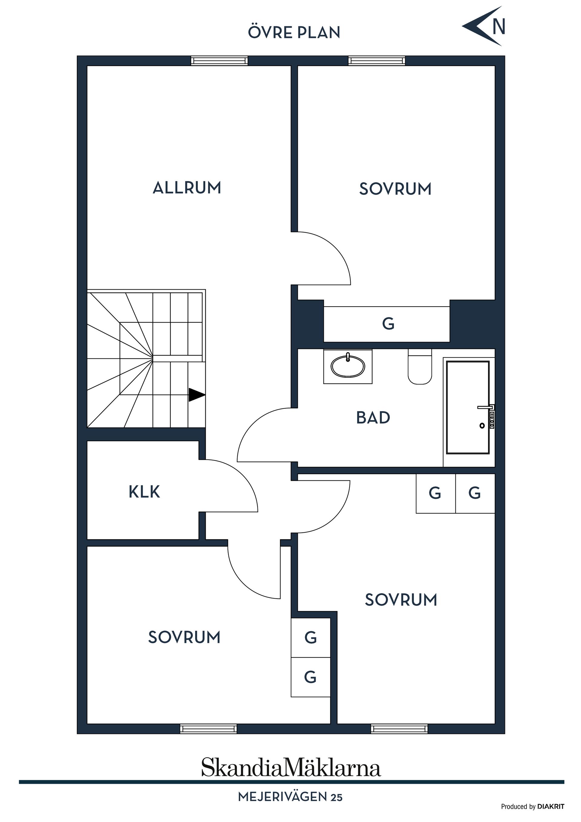 Radhus, Mejerivägen 25, Ale