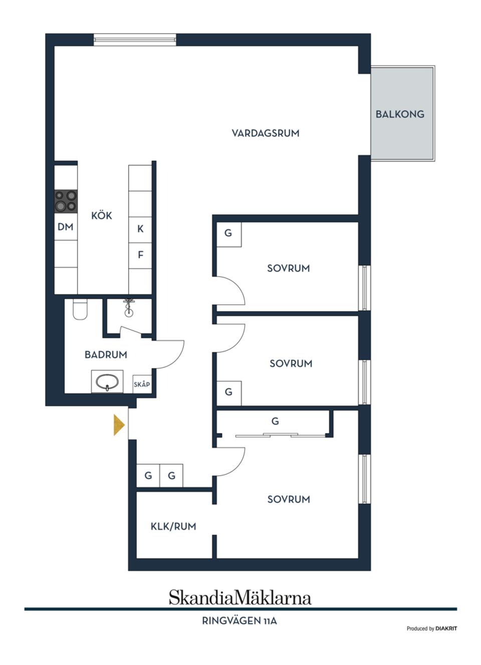 Bostadsrätt, Ringvägen 11A, Södermalm, Stockholm