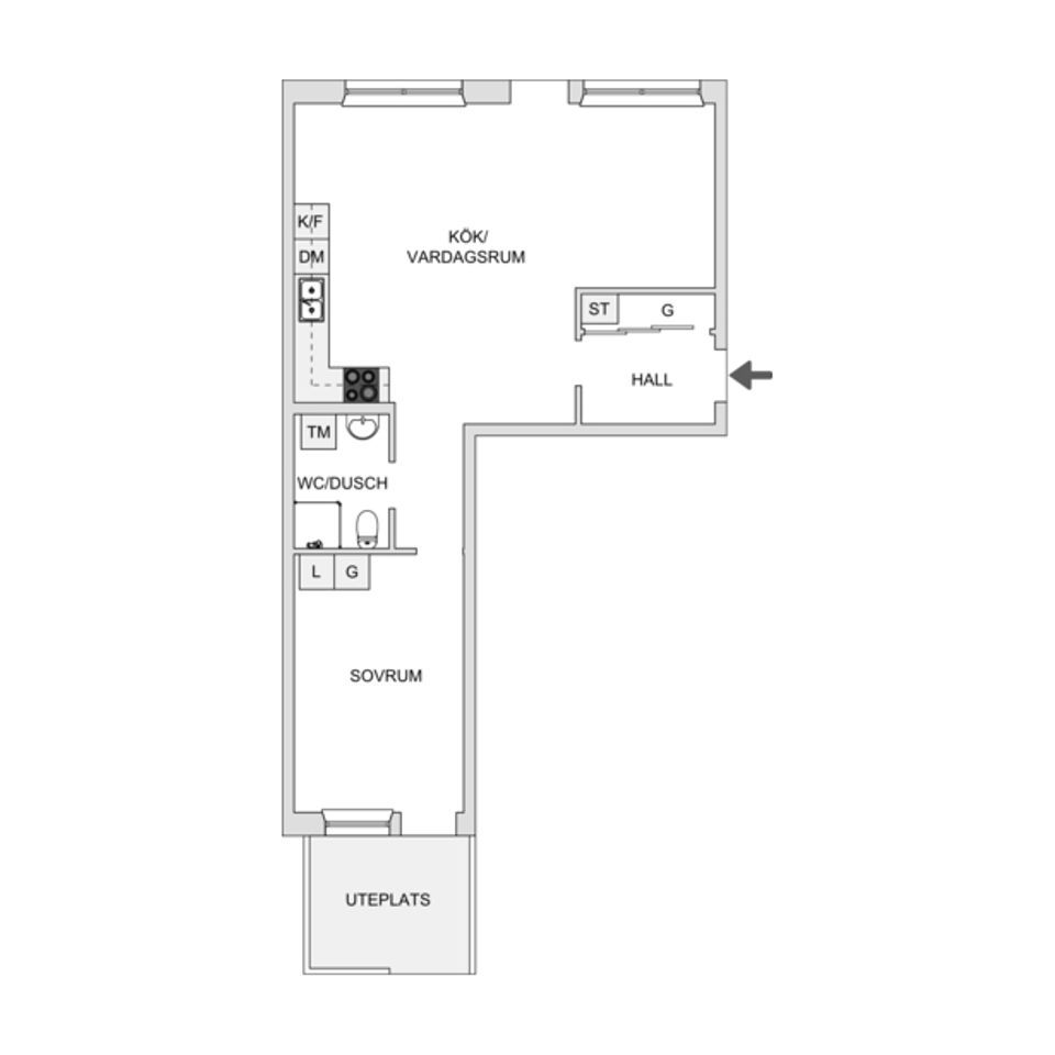 Bostadsrätt, Råbyvägen 57E, Gränby, Uppsala