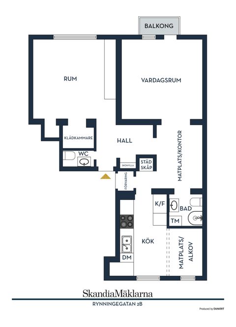 Bostadsrätt, Rynningegatan 2B, Centralt (norr), Örebro