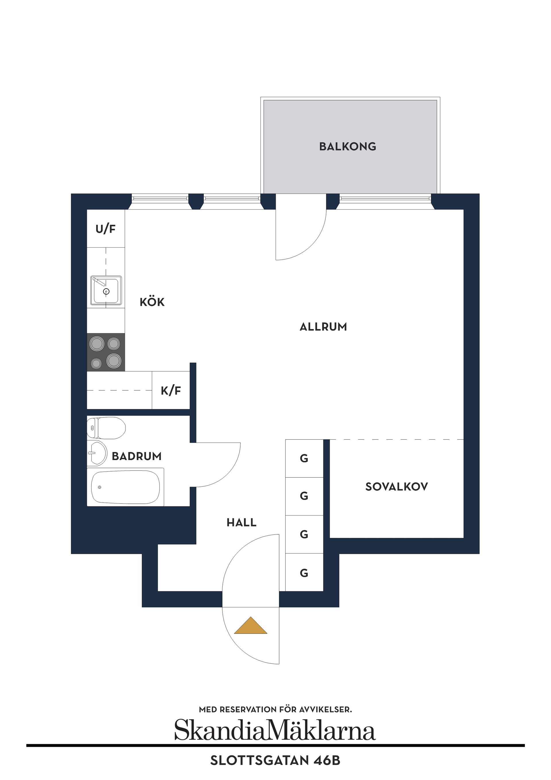Bostadsrätt, Slottsgatan 46B, Öster/City, Jönköping