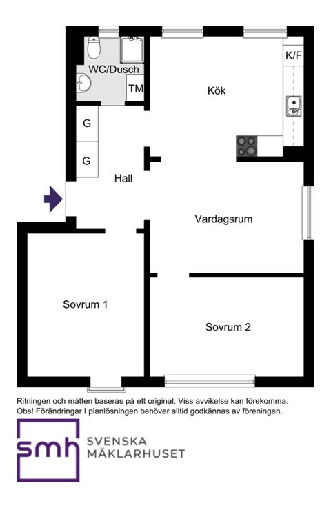 Bostadsrätt, Spångavägen 16, 2tr., Bromma / Brommaplan, Stockholm