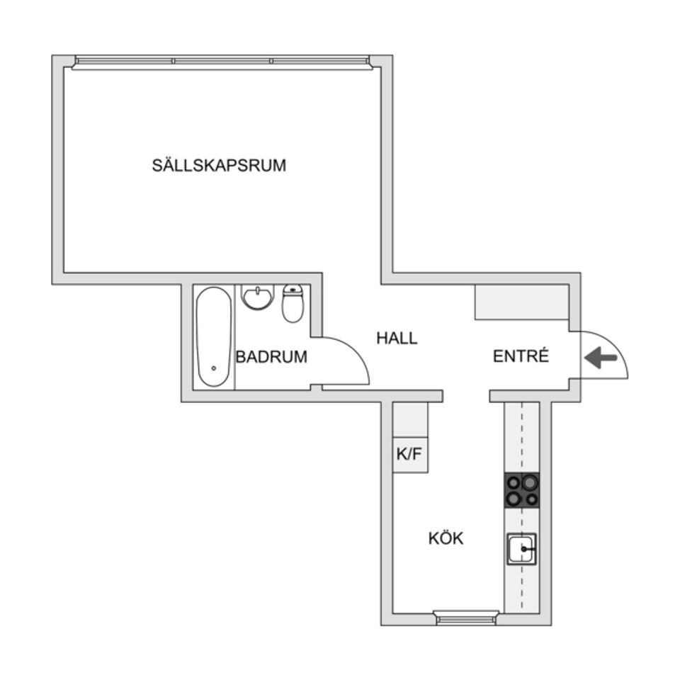 Bostadsrätt, Dalbovägen 2B, 1tr, Edsviken, Sollentuna