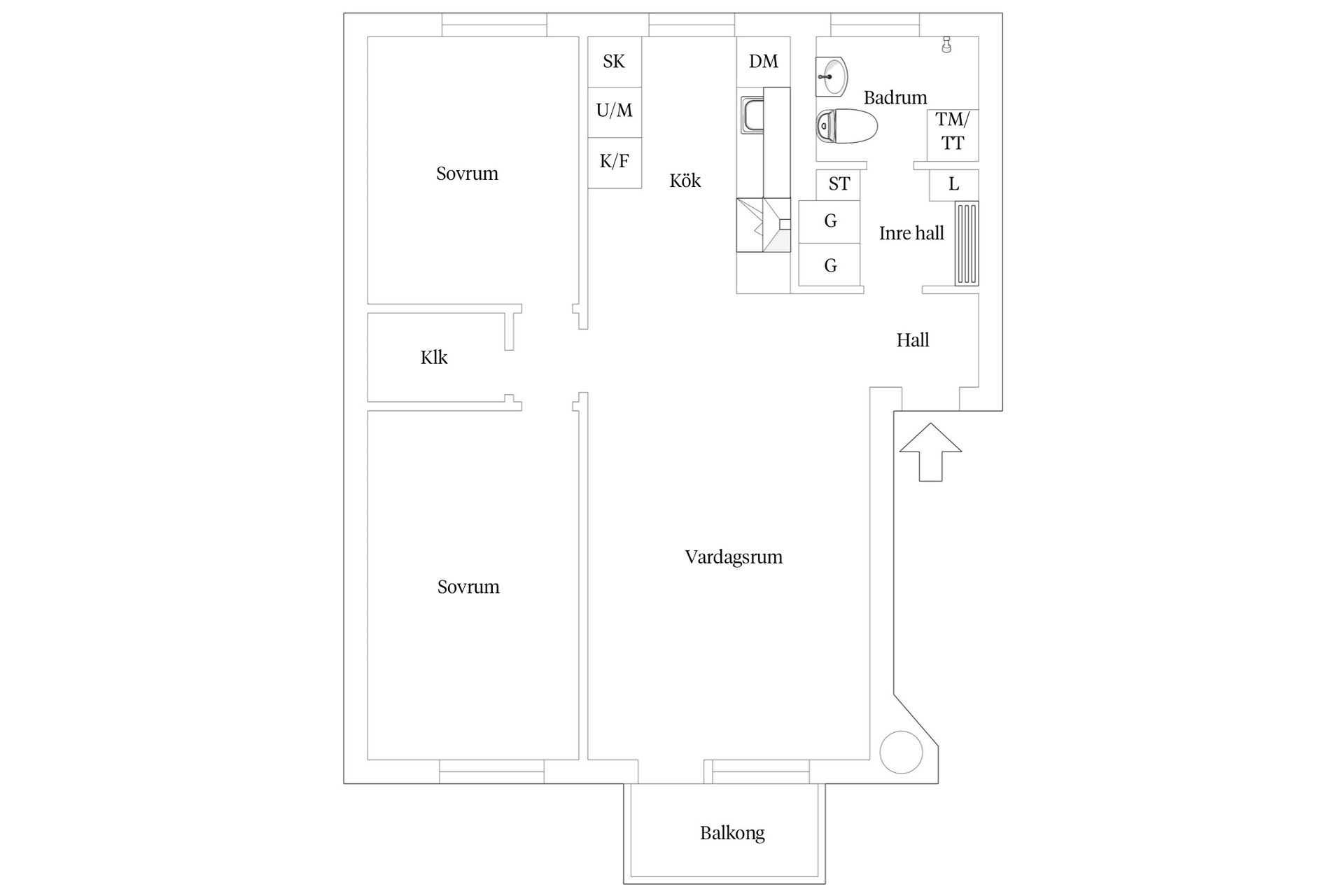 Bostadsrätt, Arkövägen 27, 3 tr, Kärrtorp, Stockholm