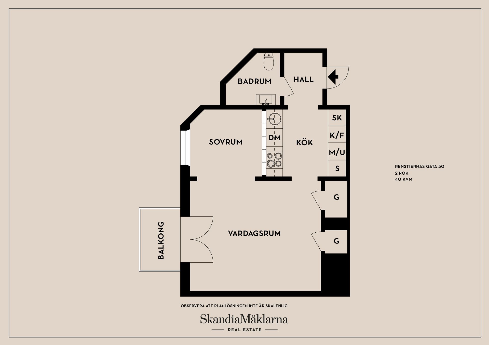 Bostadsrätt, Renstiernas gata 30, Katarina / Södermalm, Stockholm