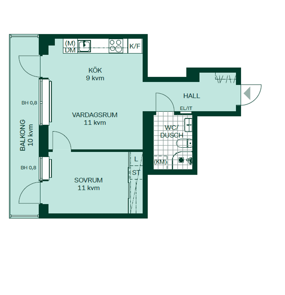 Bostadsrätt, Honnörsgatan 2, Södra Ekkällan, Linköping