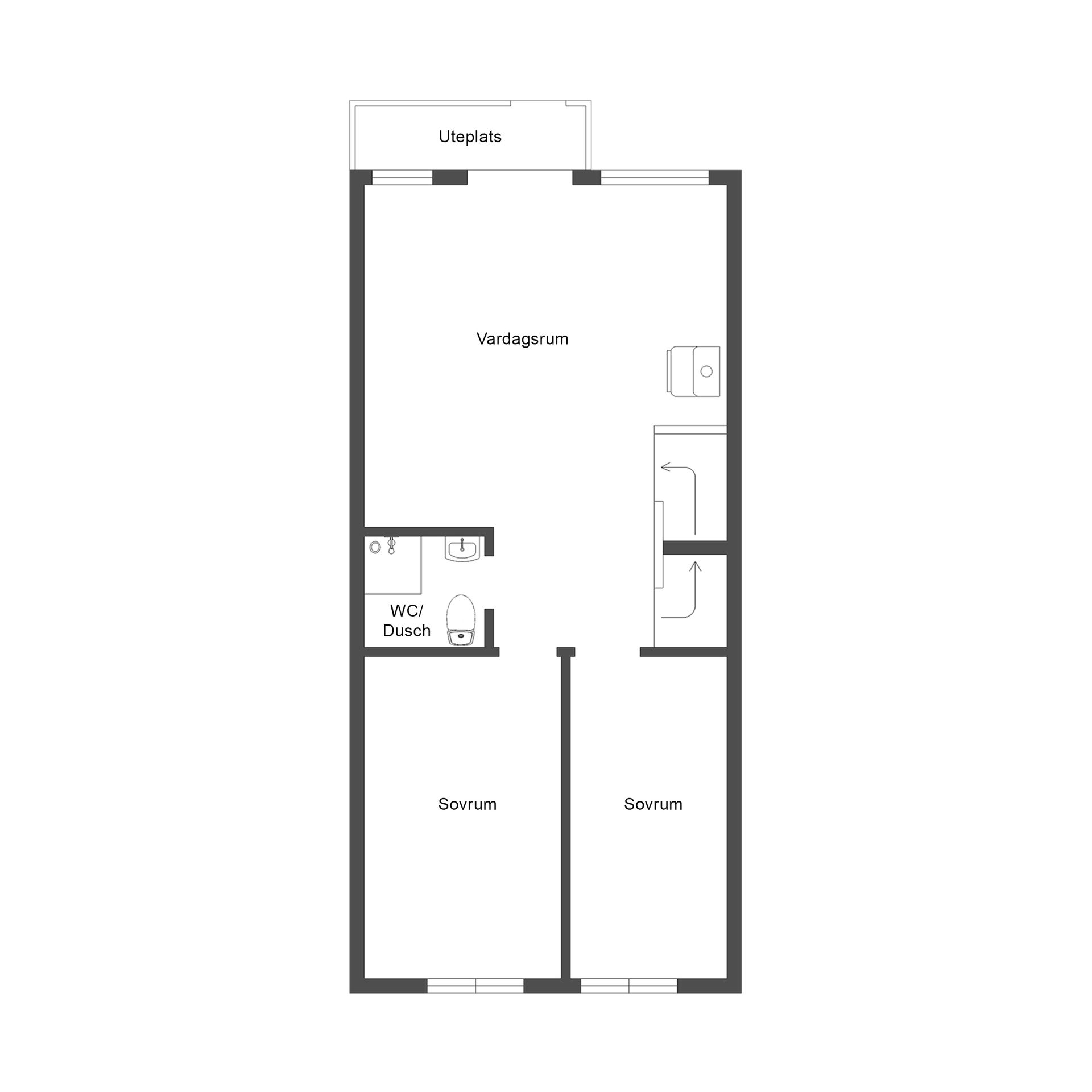 Bostadsrätt, Kyrkogatan 1F, Centralt vid Kyrkberget, Strängnäs