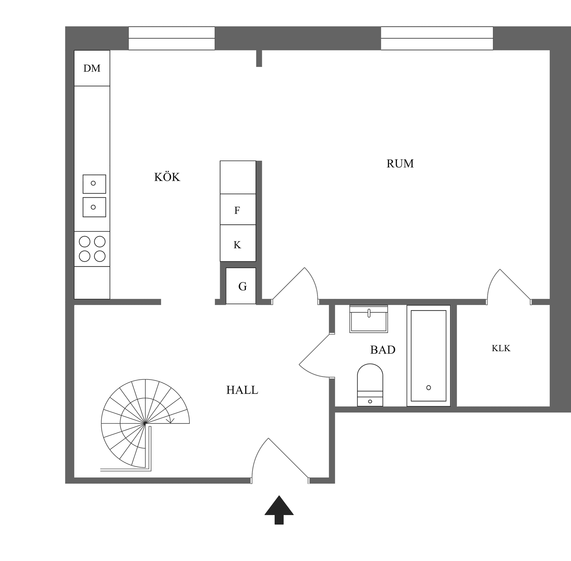 Bostadsrätt, Bråddgatan 26, Centralt, Strömmen, Norrköping