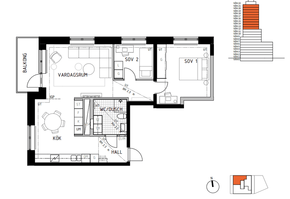 Bostadsrätt, Bratteråsbacken 22, Eriksberg, Göteborg
