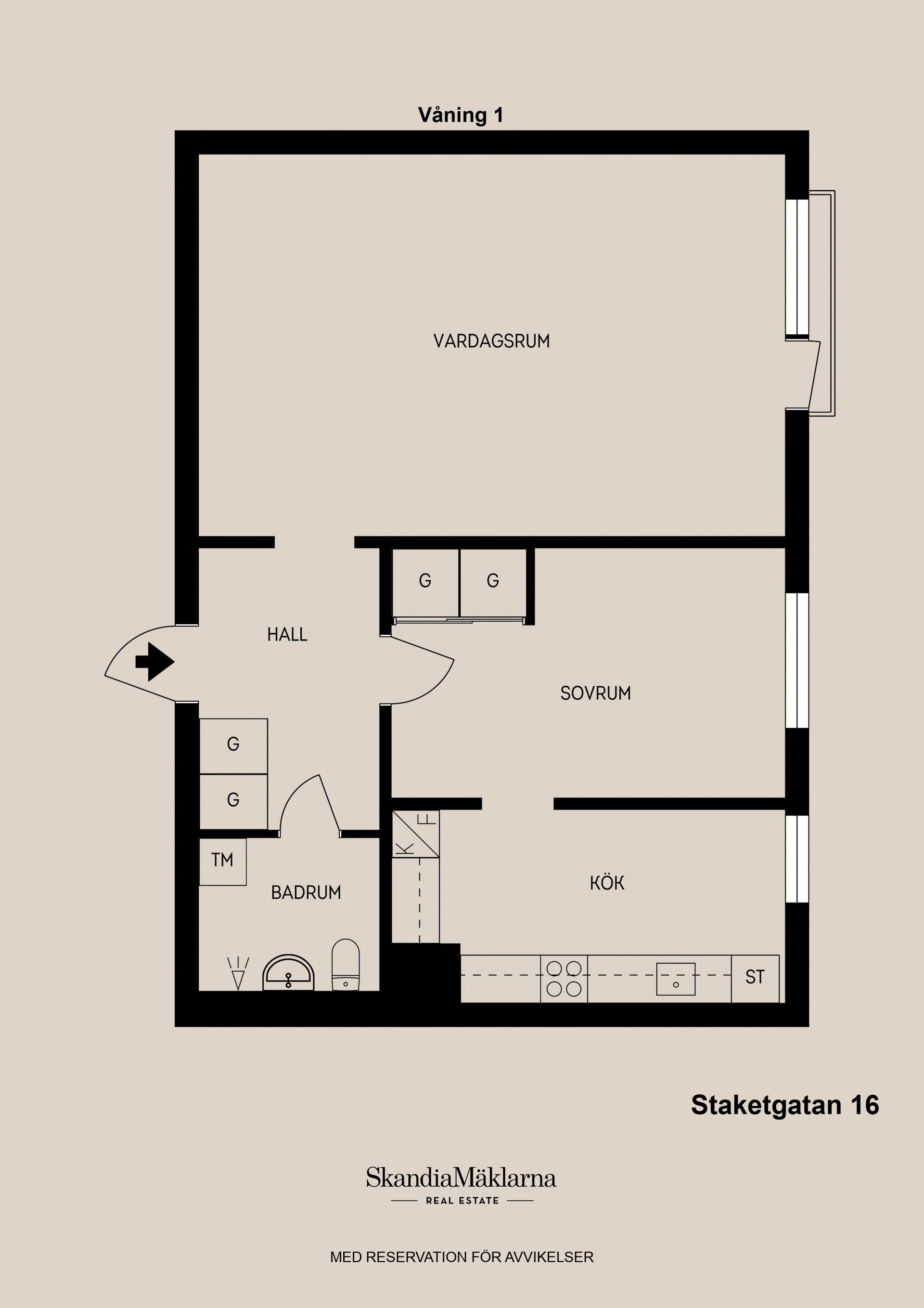 Bostadsrätt, Staketgatan 16, Gävle