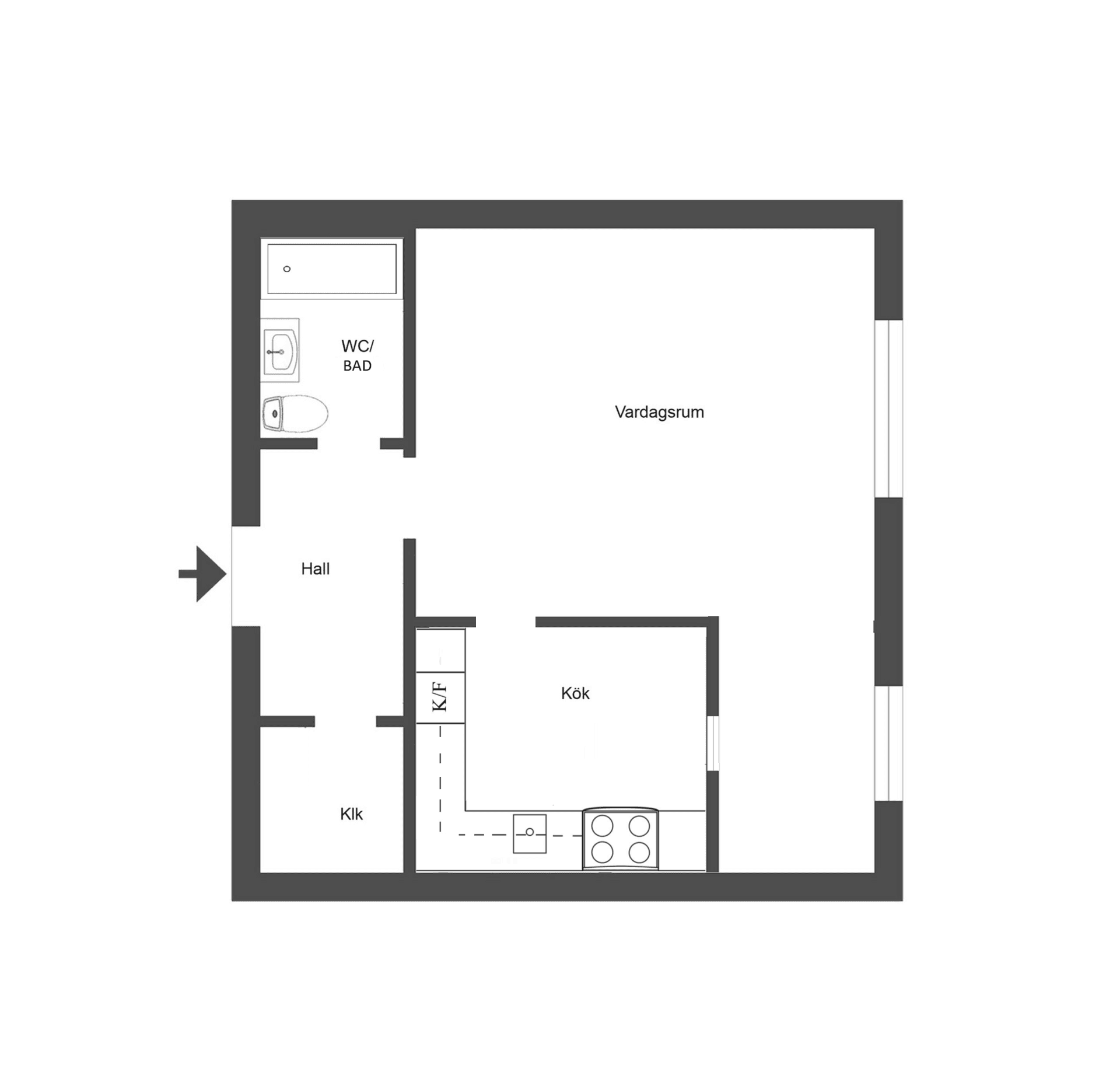 Bostadsrätt, Hagagatan 46C, Haga, Norrköping