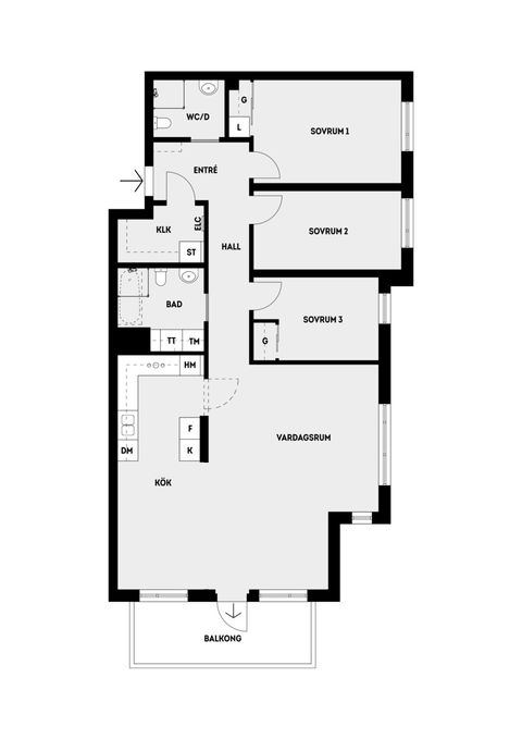 Bostadsrätt, Grindtorps skolgränd 26, 2 tr, Täby Centrum, Täby