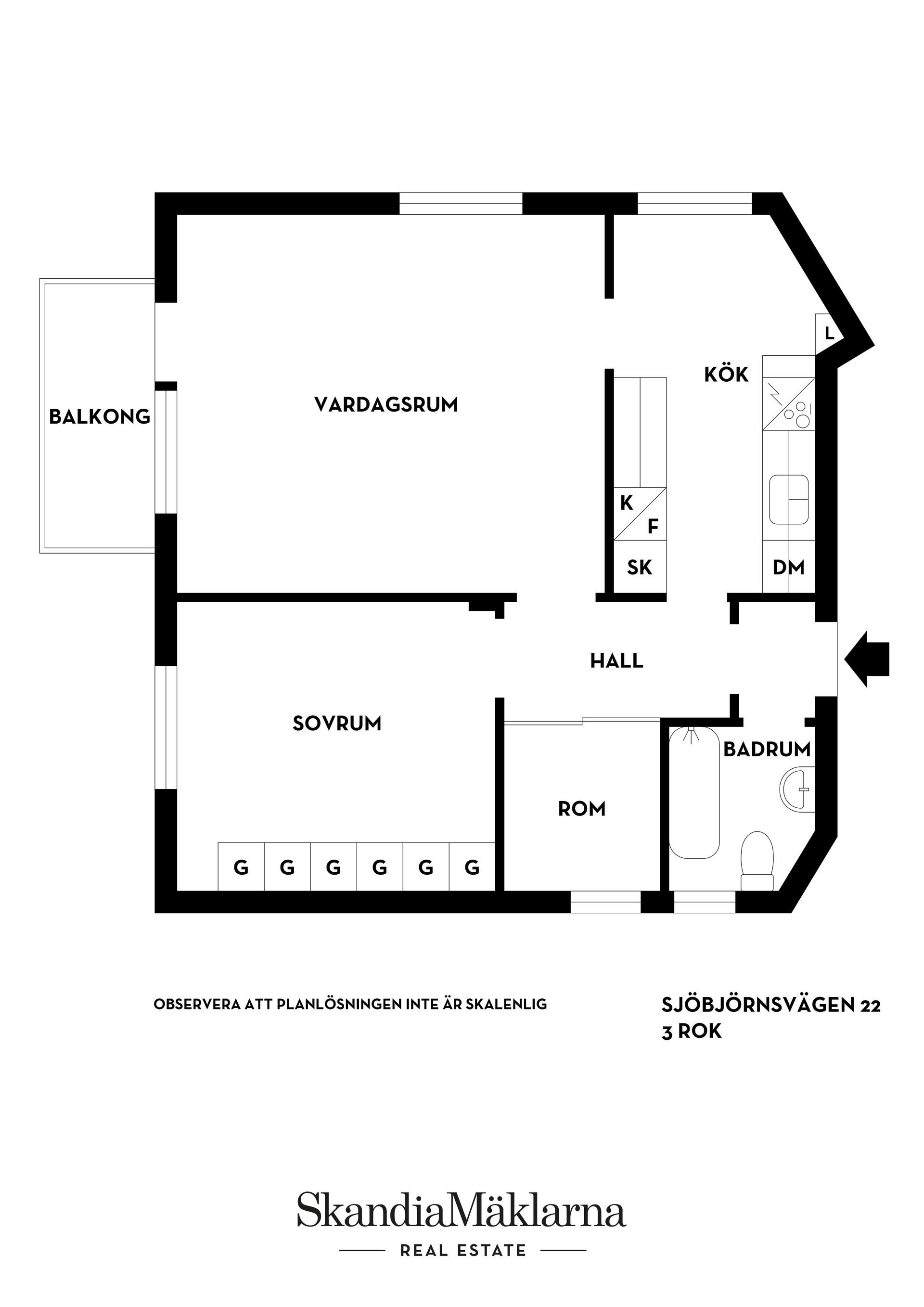 Bostadsrätt, Sjöbjörnsvägen 22, Gröndal, Stockholm