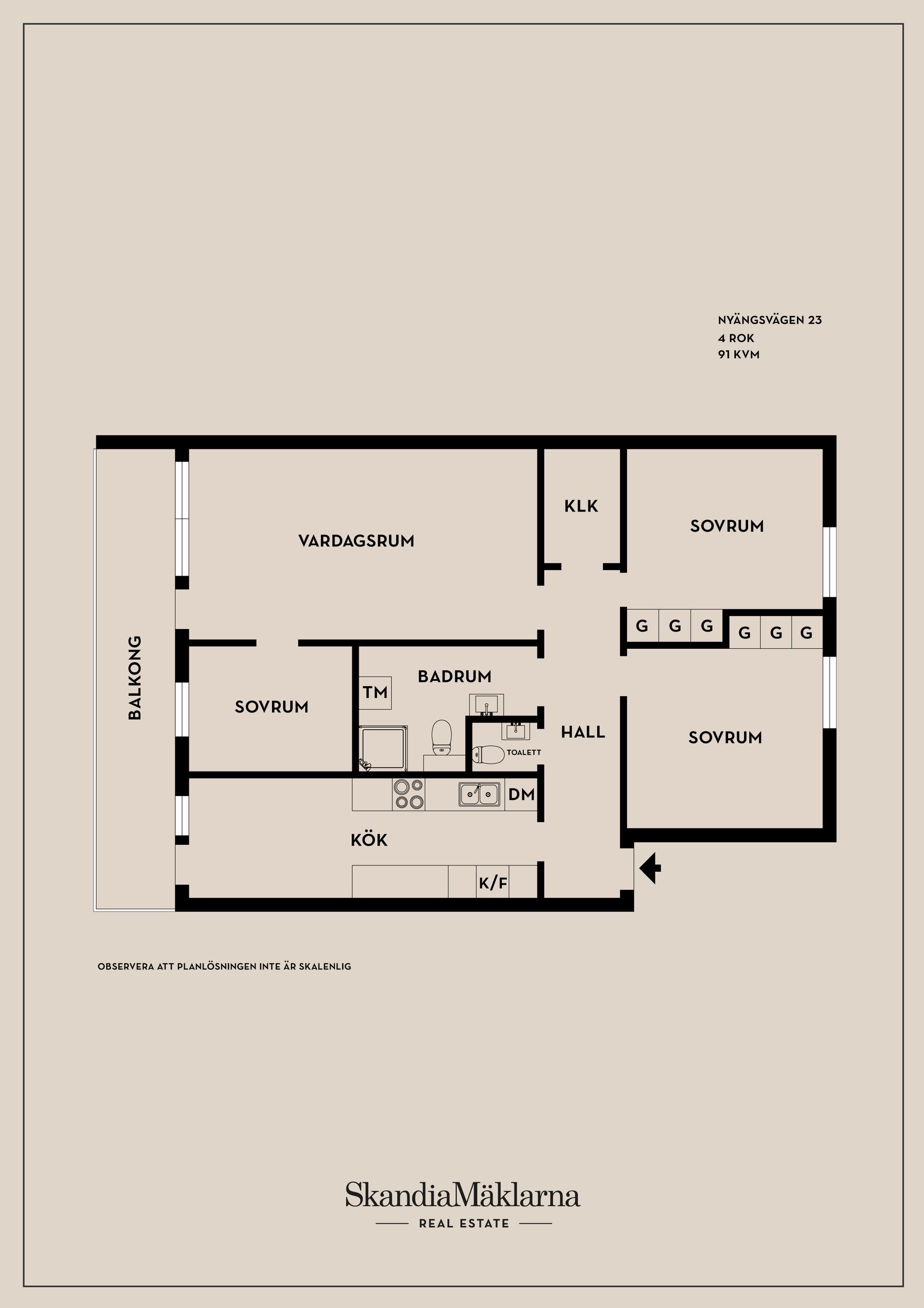 Bostadsrätt, Nyängsvägen 23, Tullinge - Centralt, Botkyrka