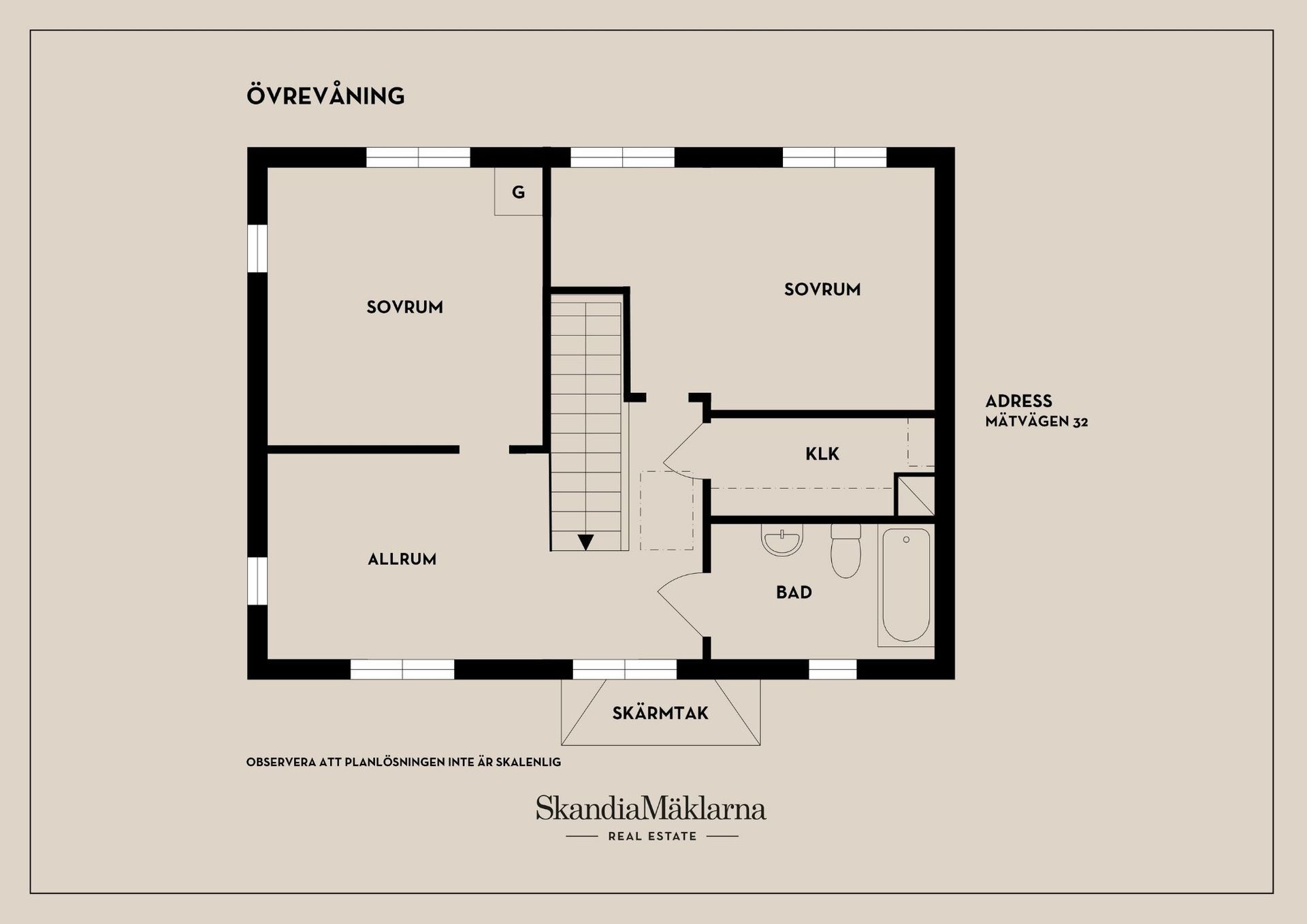 Radhus, Mätvägen 32, Skälby, Västerås