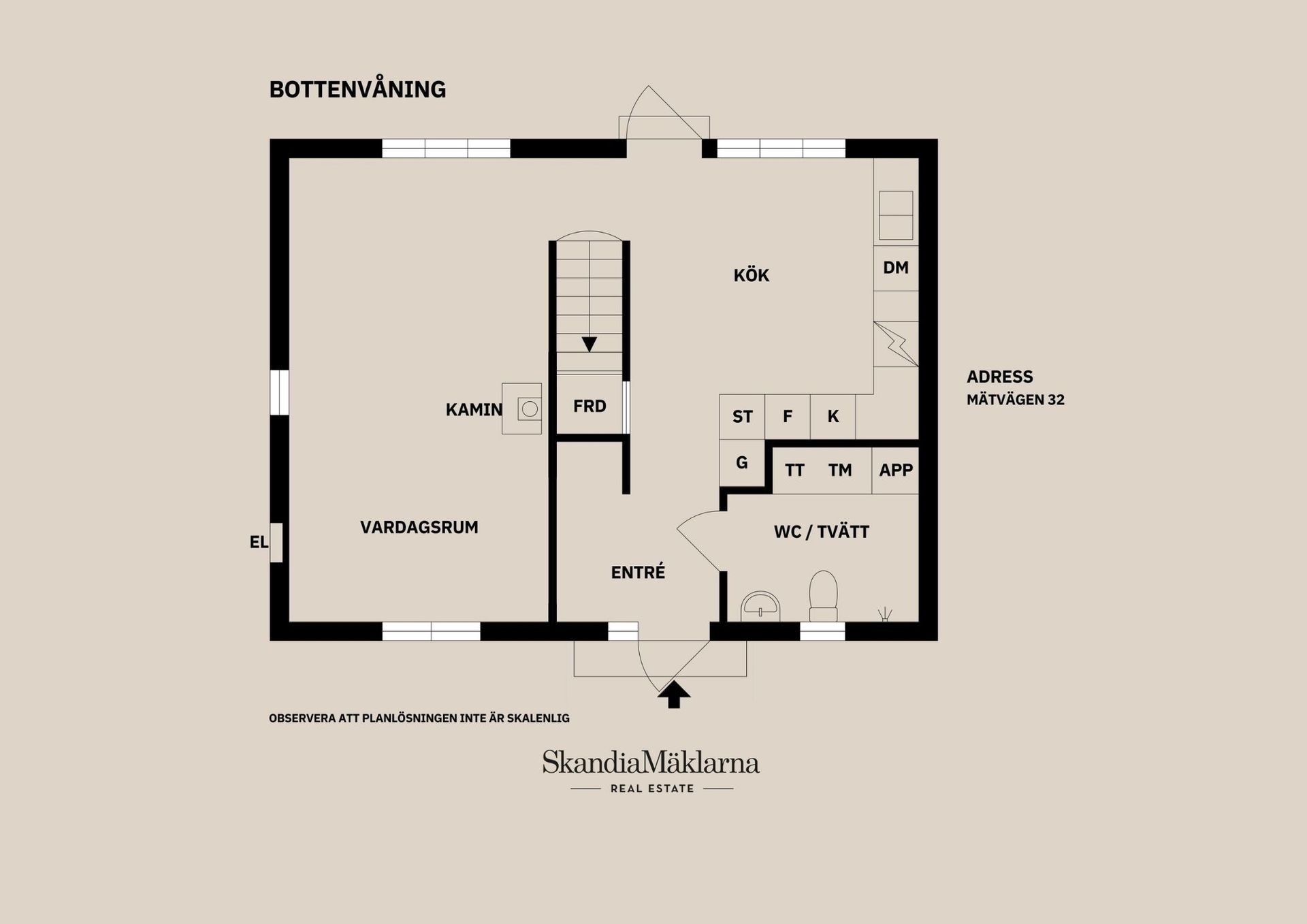 Radhus, Mätvägen 32, Skälby, Västerås