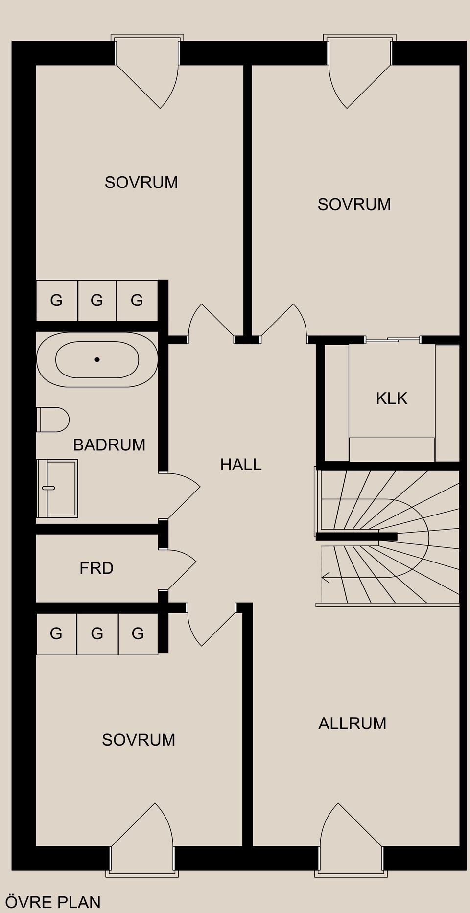 Radhus, Ridåstigen 1E, Björkalund, Norrköping