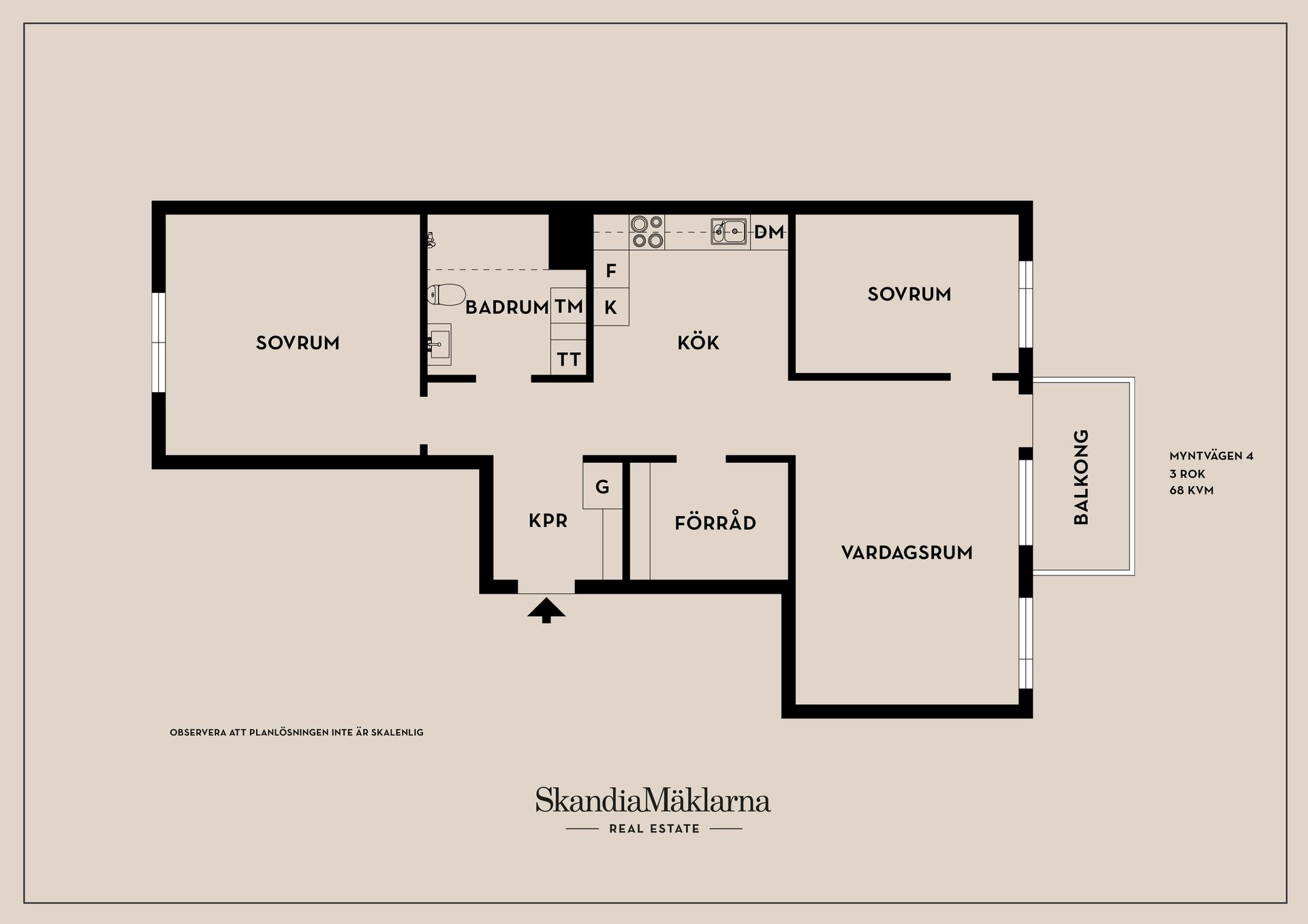 Bostadsrätt, Myntvägen 4, Tumba Centrum, Botkyrka