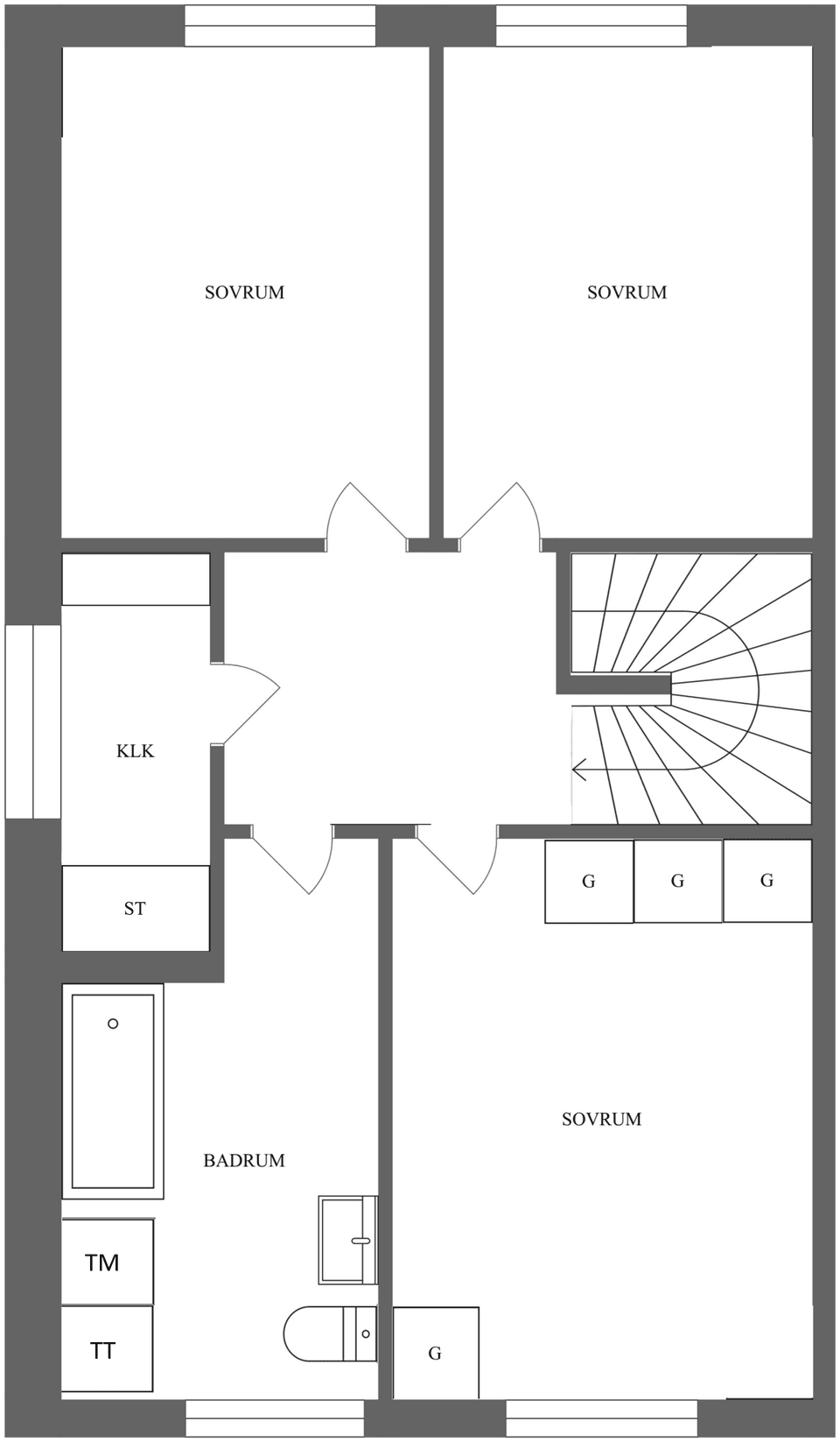 Radhus, Ellen Mobergs gata 6B, Sandtorp, Norrköping