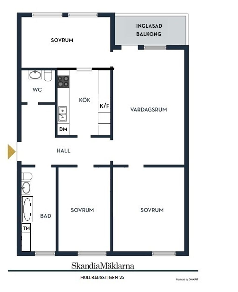 Bostadsrätt, Mullbärsstigen 25, 1tr, Ekhammar - Kungsängen, Upplands-Bro
