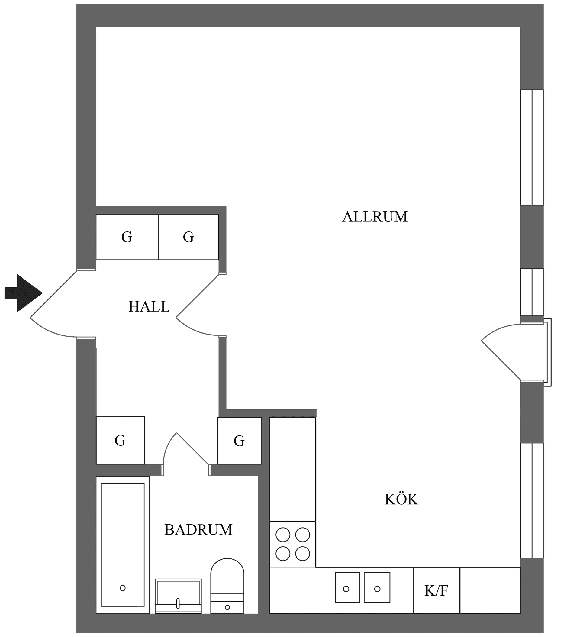 Bostadsrätt, Fridhemsvägen 31C, Viggestorp, Finspång