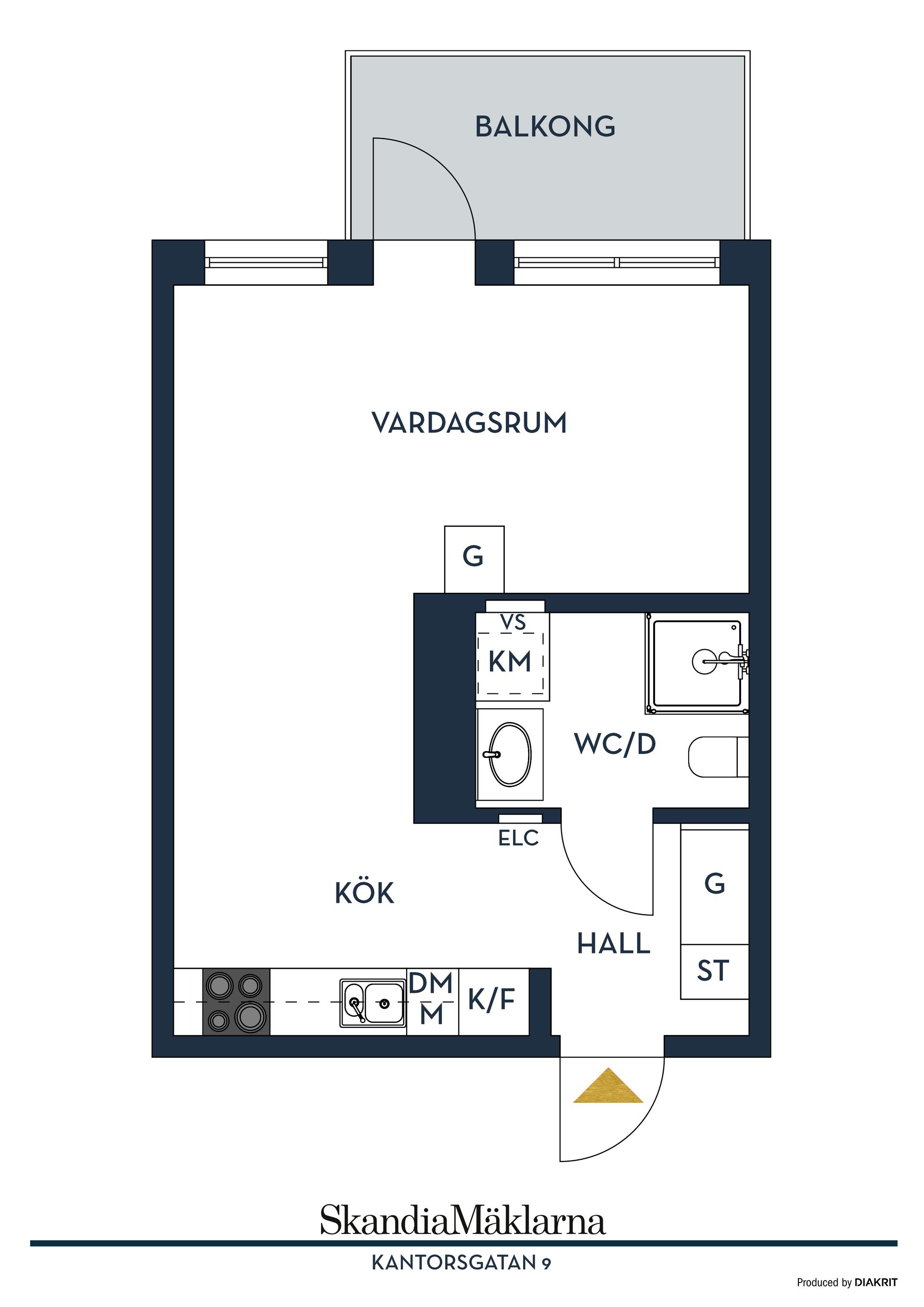 Bostadsrätt, Kantorsgatan 9, Kapellgärdet, Uppsala