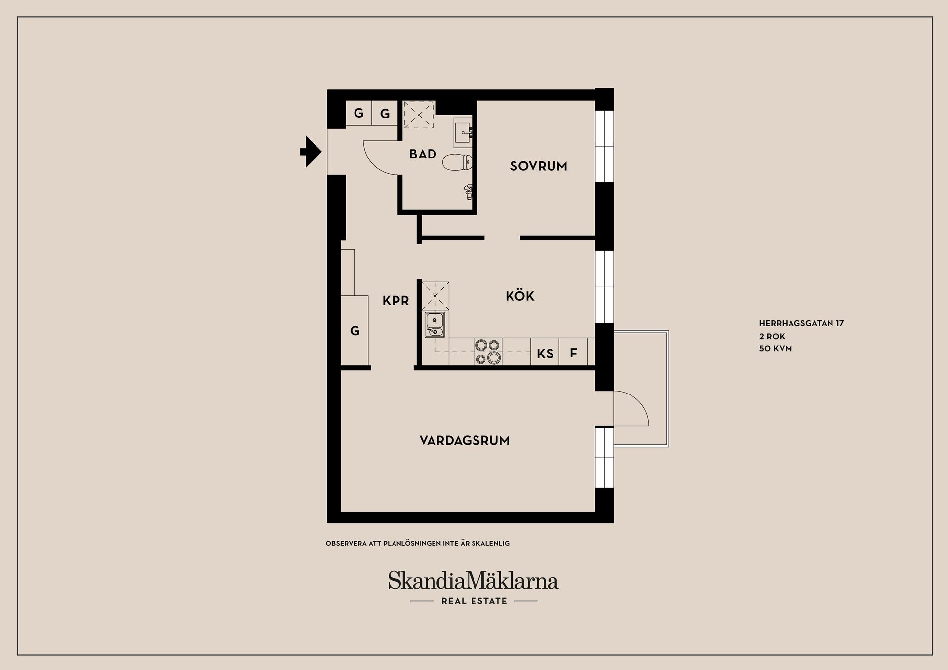 Bostadsrätt, Herrhagsgatan 17, Karlstad