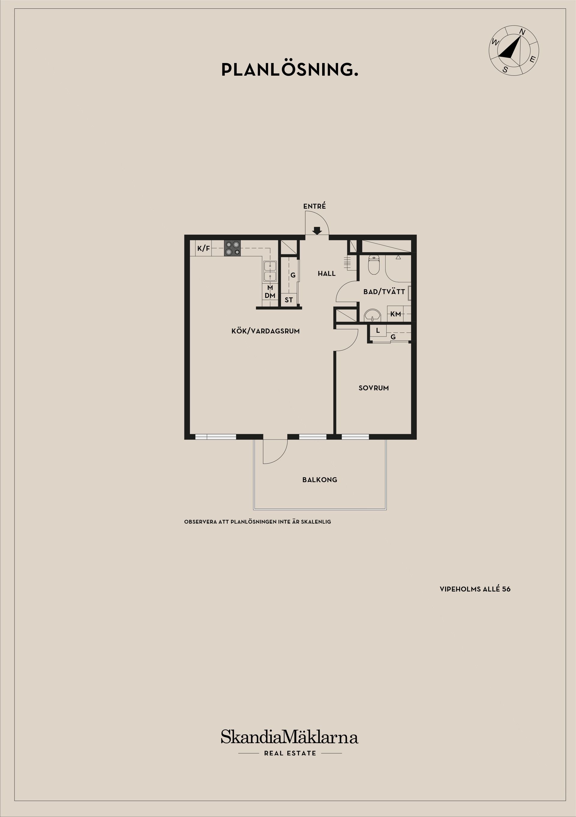 Bostadsrätt, Vipeholms allé 56, Vipeholm, Lund
