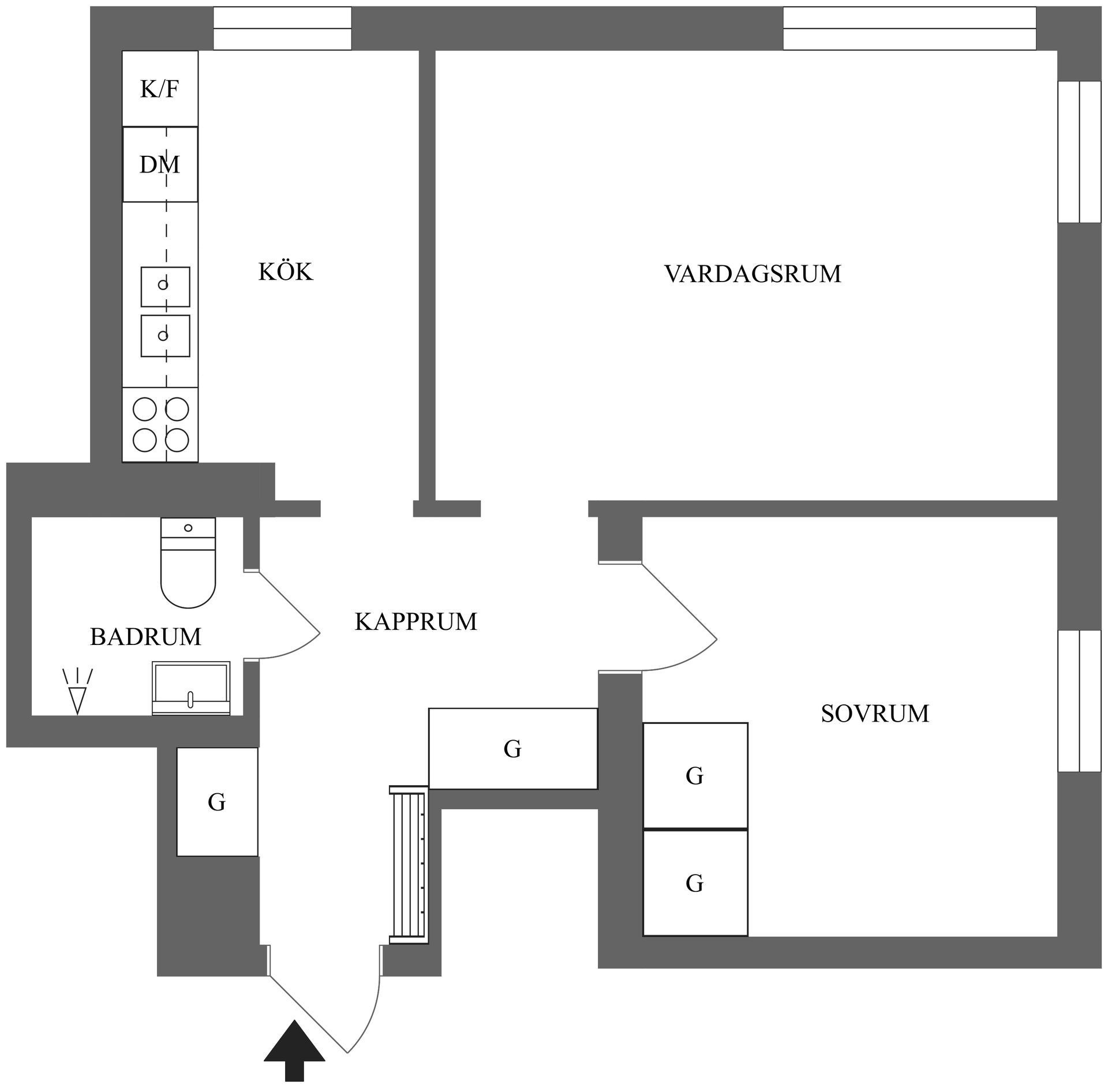 Bostadsrätt, S:t Olofsgatan 38, Centralt, Söder, Norrköping