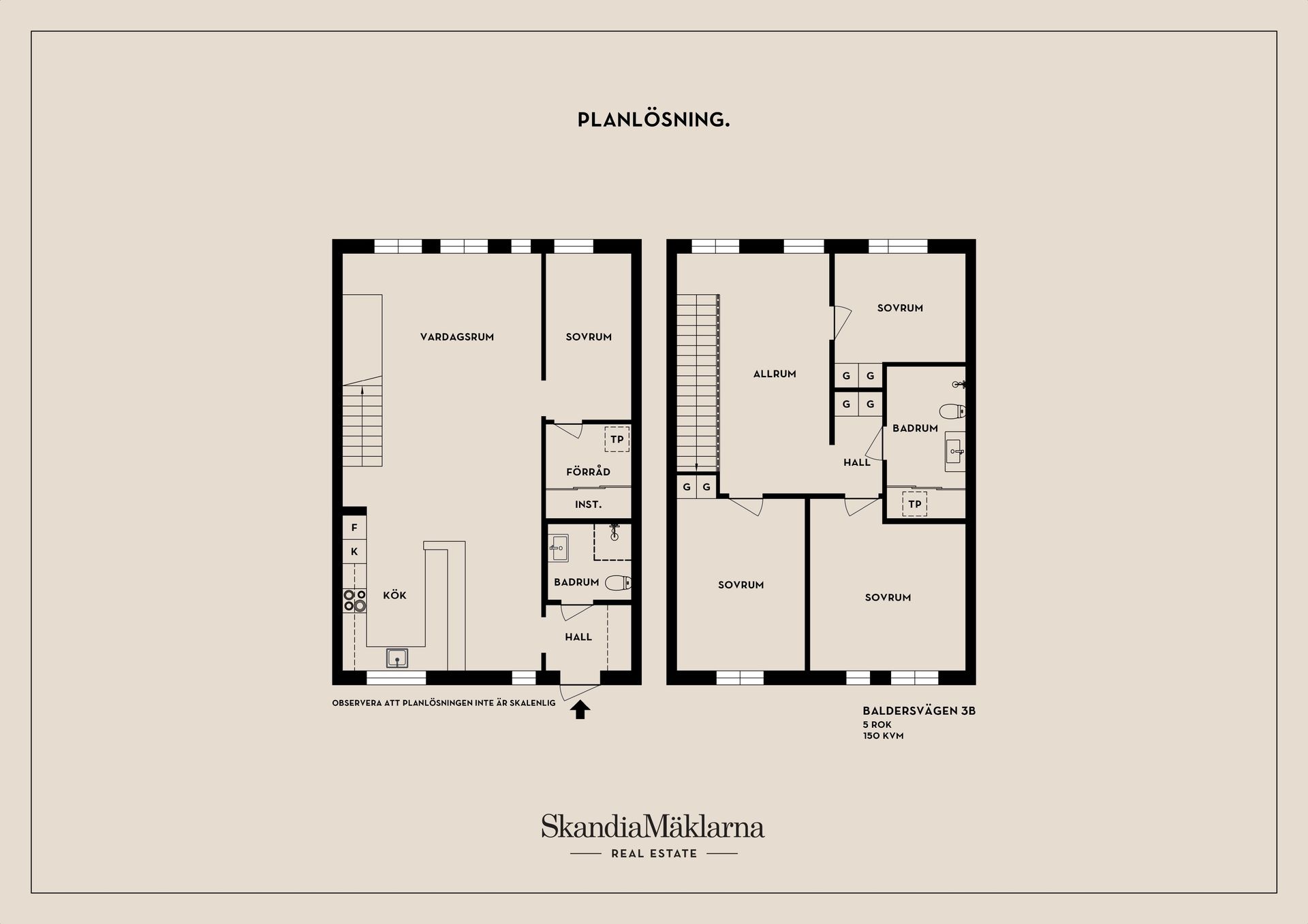 Radhus, Baldersvägen 3B, Odenslunda, Upplands Väsby