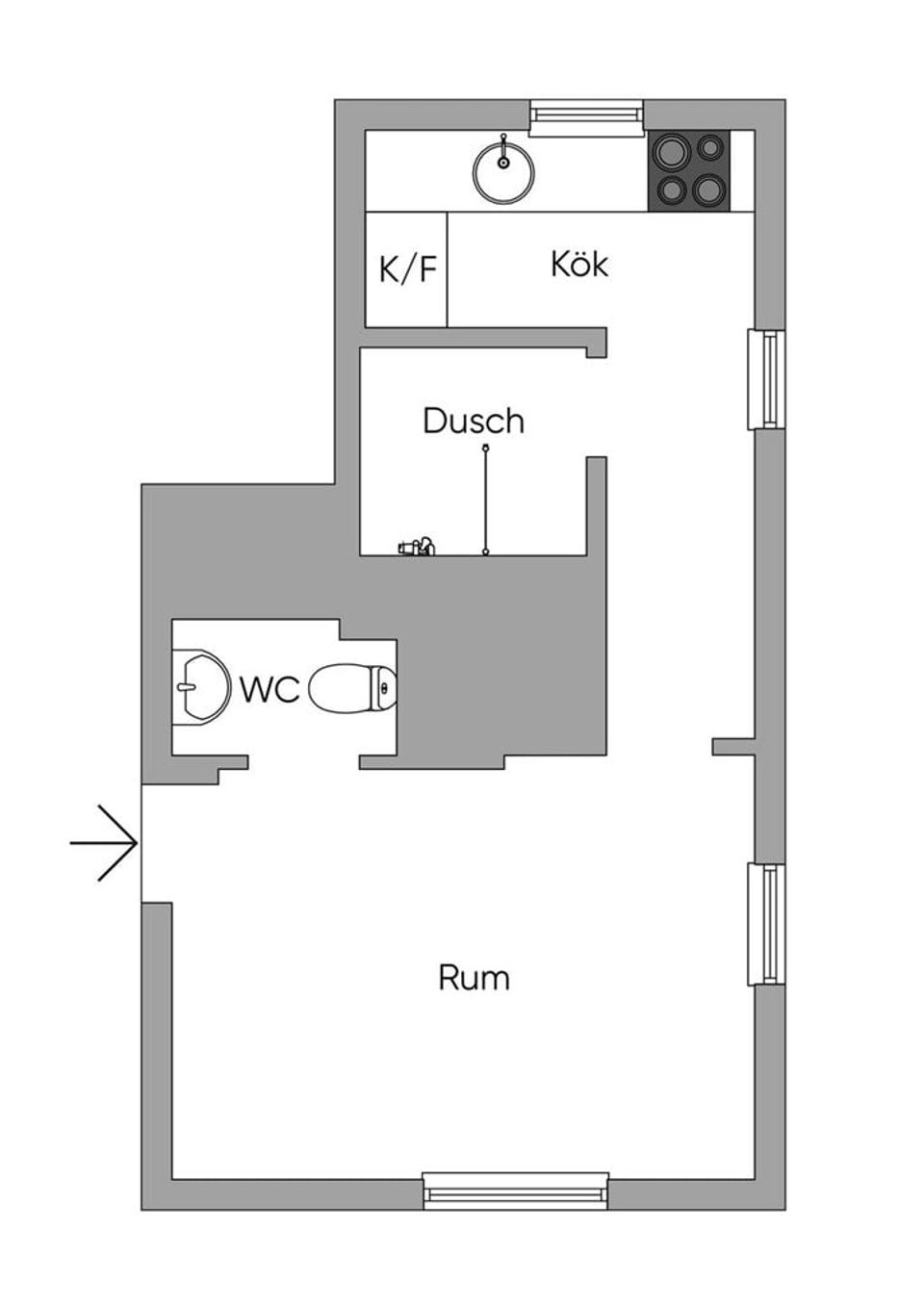 Bostadsrätt, Trädgårdsgatan 6b, Centrala Sundbyberg, Sundbyberg