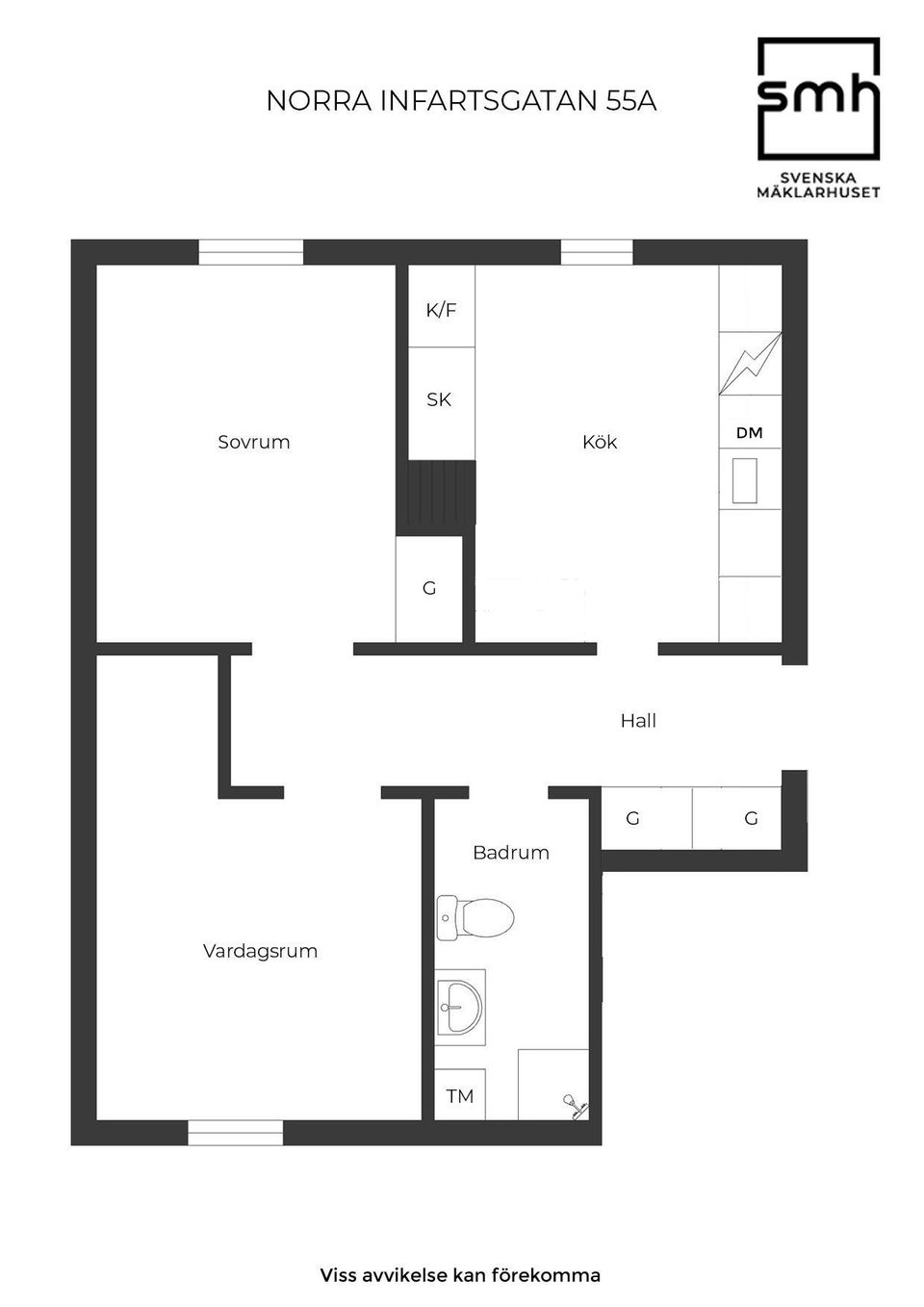 Bostadsrätt, Norra infartsgatan 55A, Väster, Landskrona