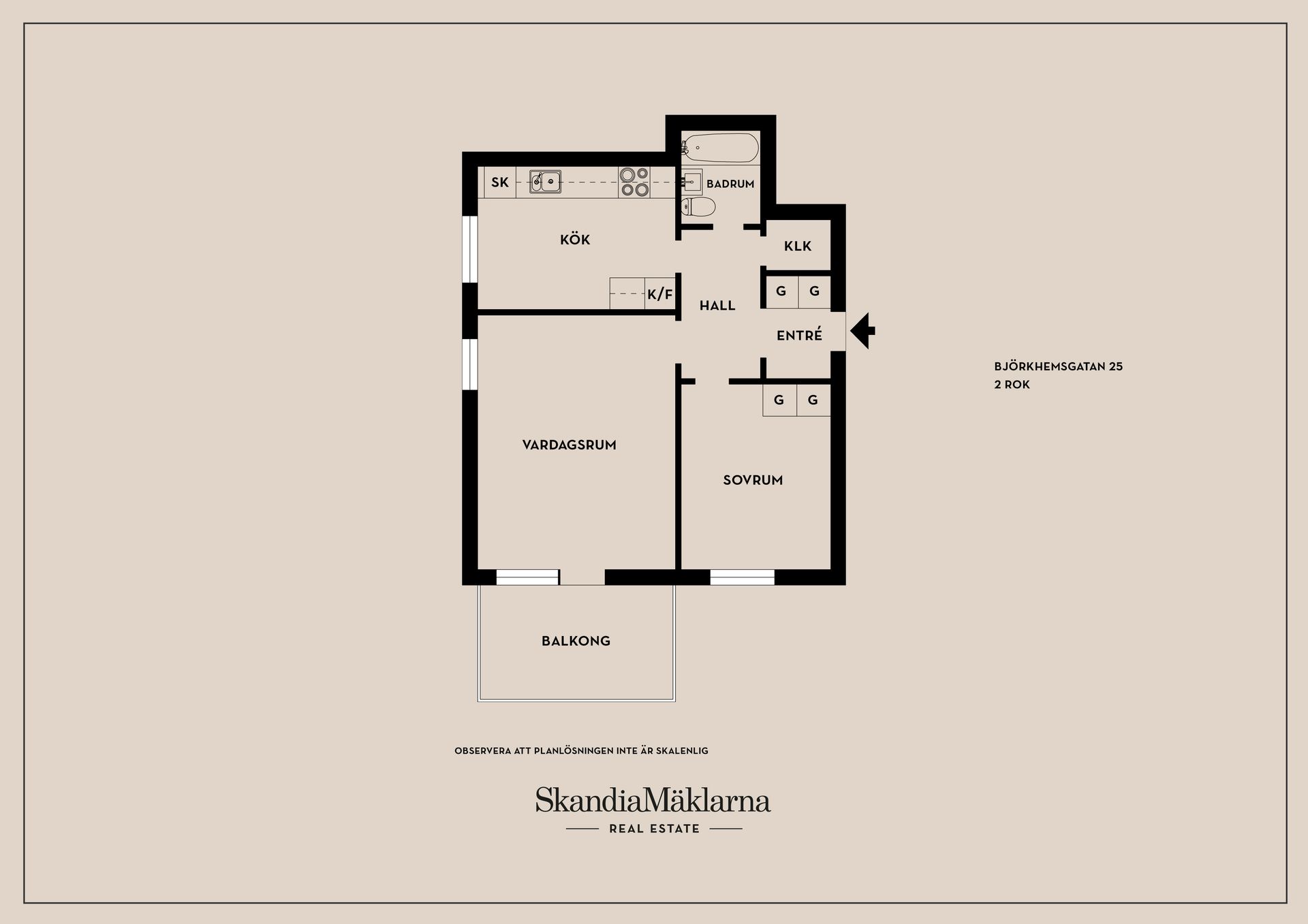 Bostadsrätt, Björkhemsgatan 25, Sjöbo, Borås