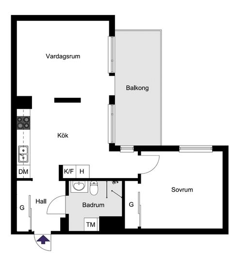 Bostadsrätt, Dartanjangs Gata 68, 12tr, Bromma / Annedal, Stockholm