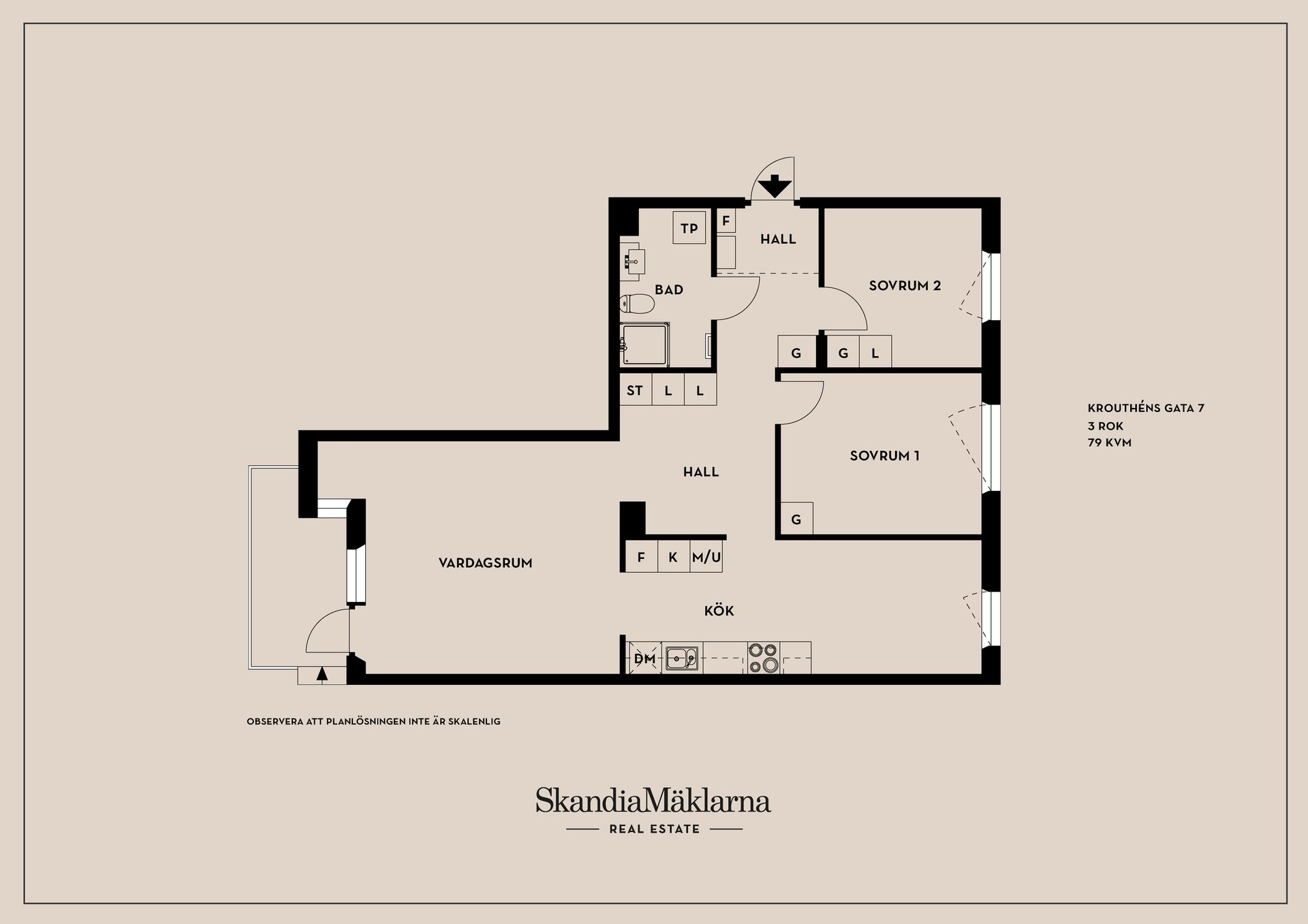 Bostadsrätt, Krouthéns gata 7, Övre Vasastaden/Centralt, Linköping