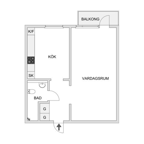 Bostadsrätt, Fjällgatan 58B, Tullen, Borås