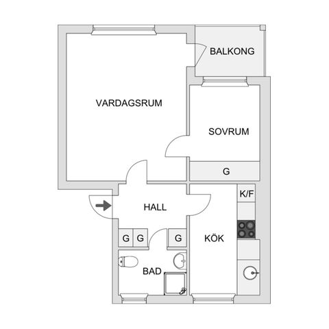 Bostadsrätt, Bångegatan 2A, Gamlestaden - Bellevue, Göteborg