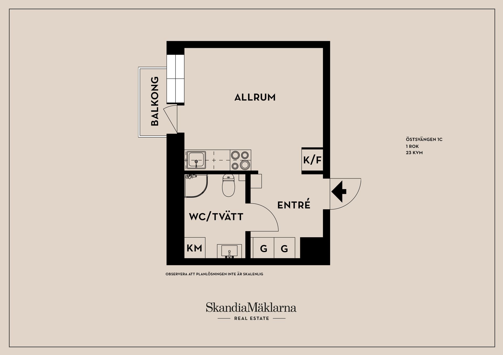 Bostadsrätt, Östsvängen 1C, Valla, Linköping