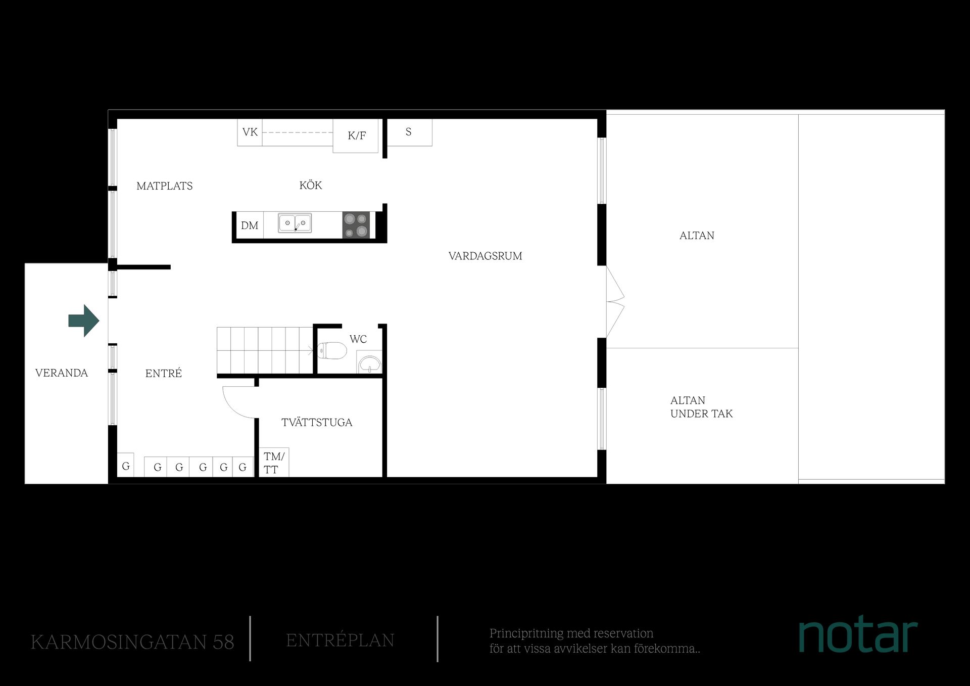 Radhus, Karmosingatan 58, Näset, Göteborg