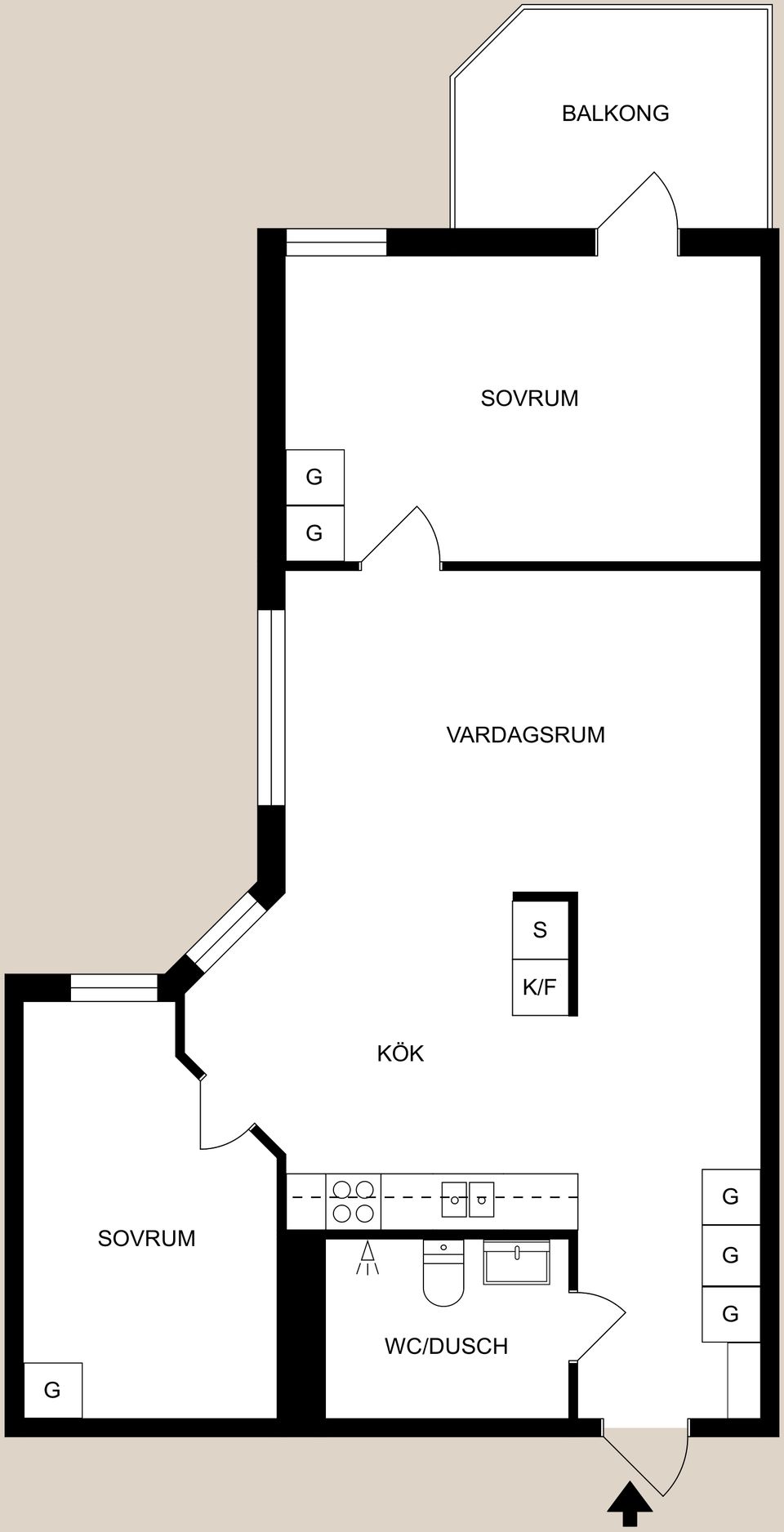 Bostadsrätt, Nya Rådstugugatan 30, Centralt, Norrköping