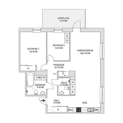Bostadsrätt, Slakthusgatan 9, Södra Munksjön/Skeppsbron, Jönköping