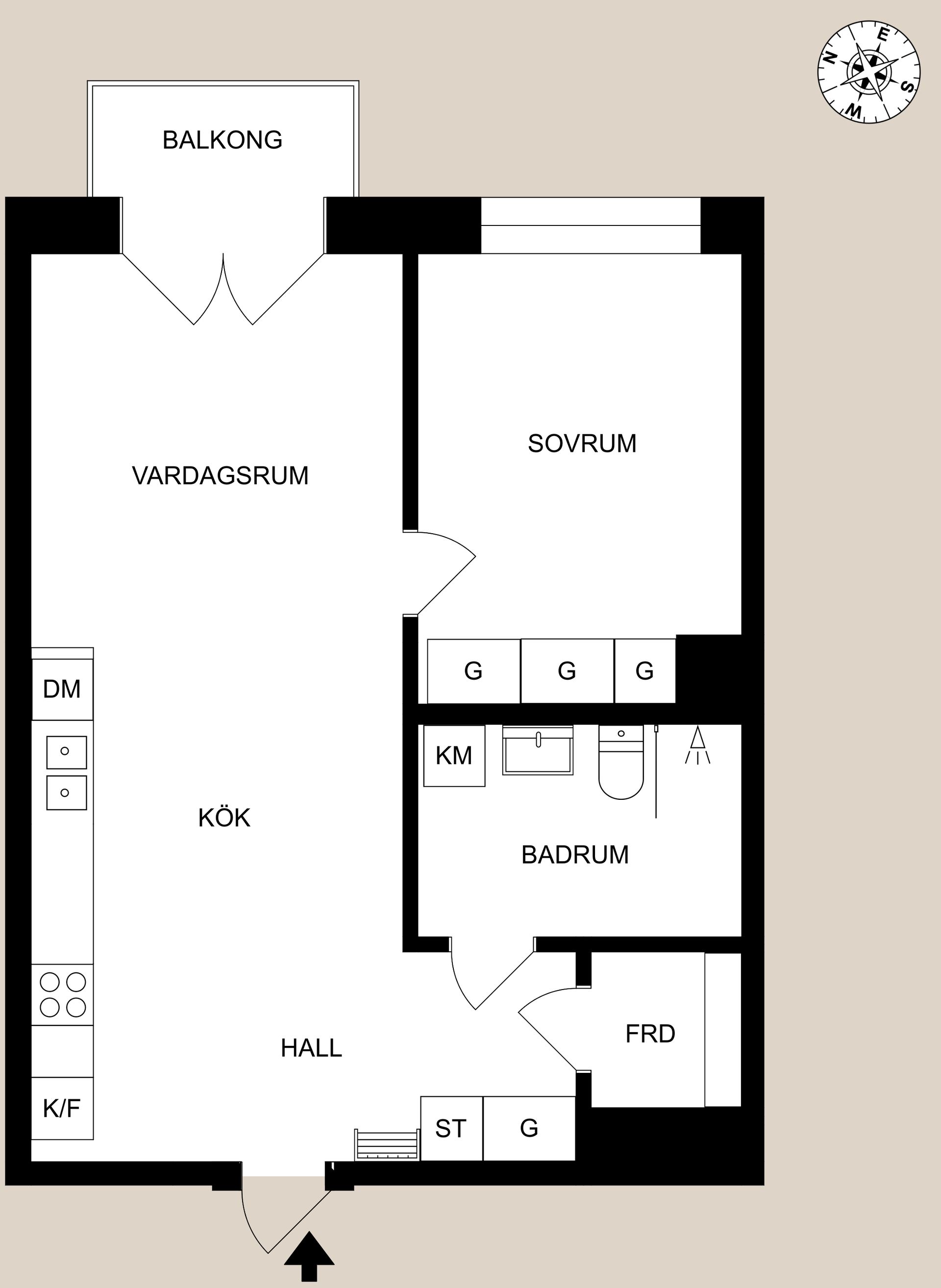 Bostadsrätt, Garvaregatan 6B, Centralt, Norrköping