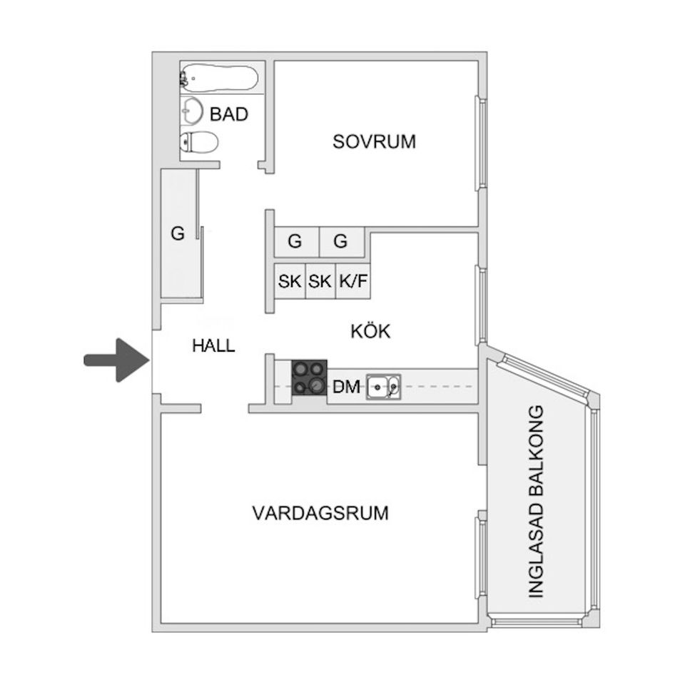 Bostadsrätt, Döbelnsgatan 114C, Norrmalm, Borås