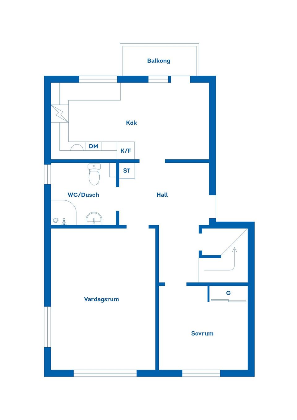 Bostadsrätt, Södra Rådmansgatan 13, Söder, Gävle