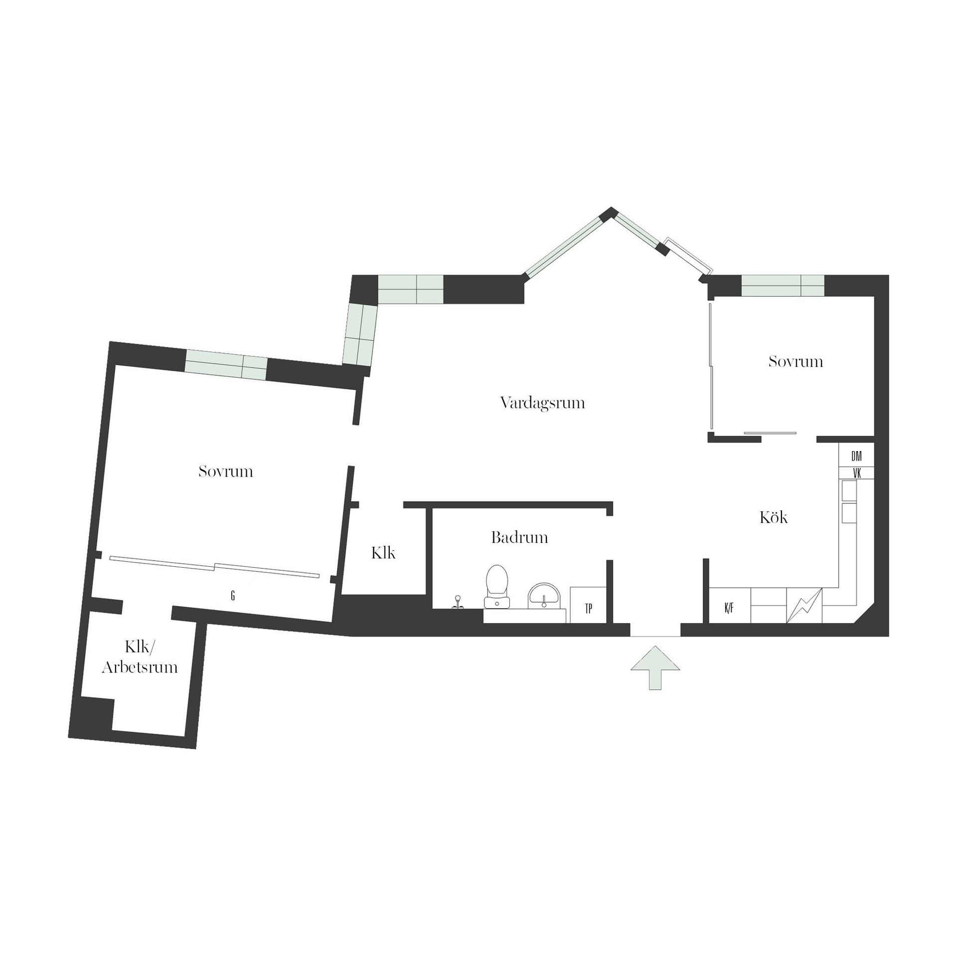 Bostadsrätt, Korphoppsgatan 23, vån 3, Hammarby sjöstad, Stockholm