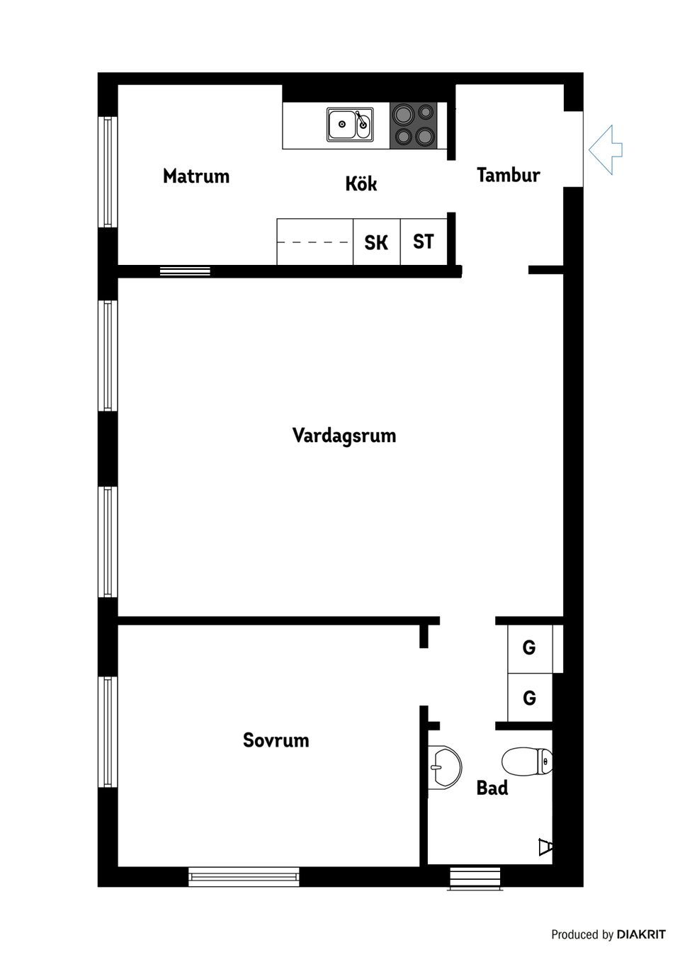 Bostadsrätt, Ringvägen 9A, Öster, Nyköping
