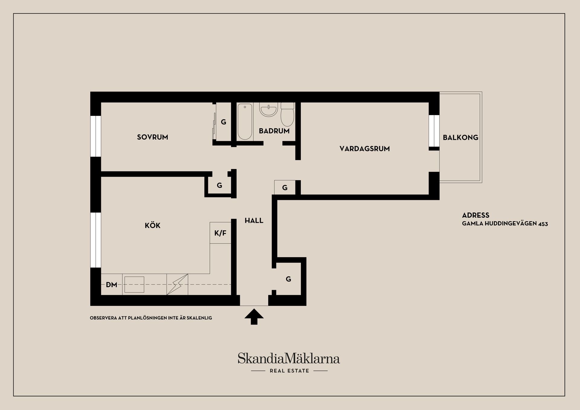 Bostadsrätt, Gamla Huddingevägen 453, Stockholm