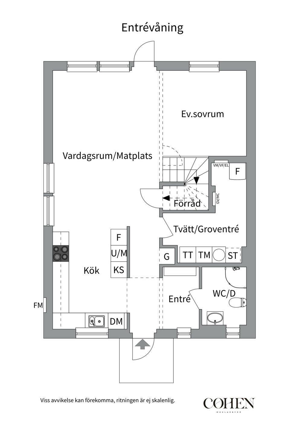 Villa, Radhus, Fältvägen 3C, Uppsala